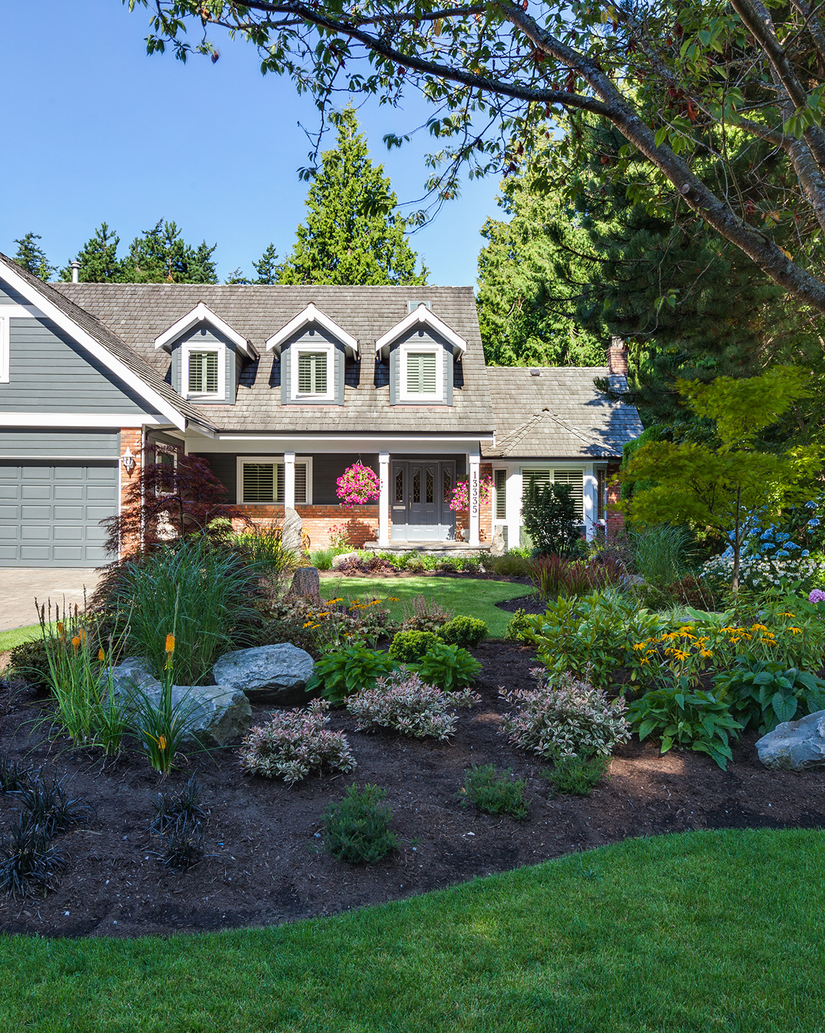 Frontyard landscaping in South Langley