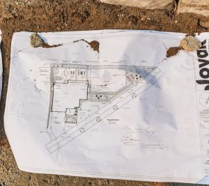 landscape plans in dirt