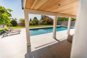 pool and finished concrete surrounding pool
