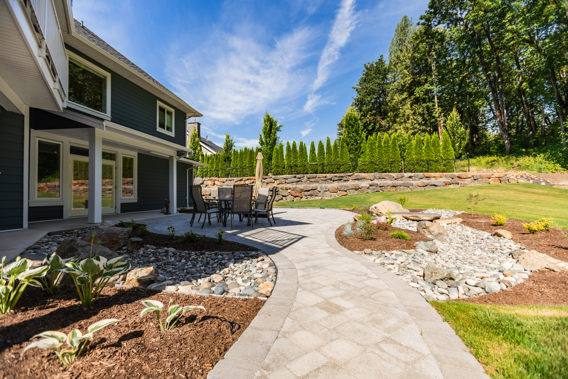 pathways and patio spaces