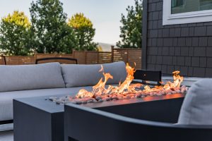 outdoor gas fireplace